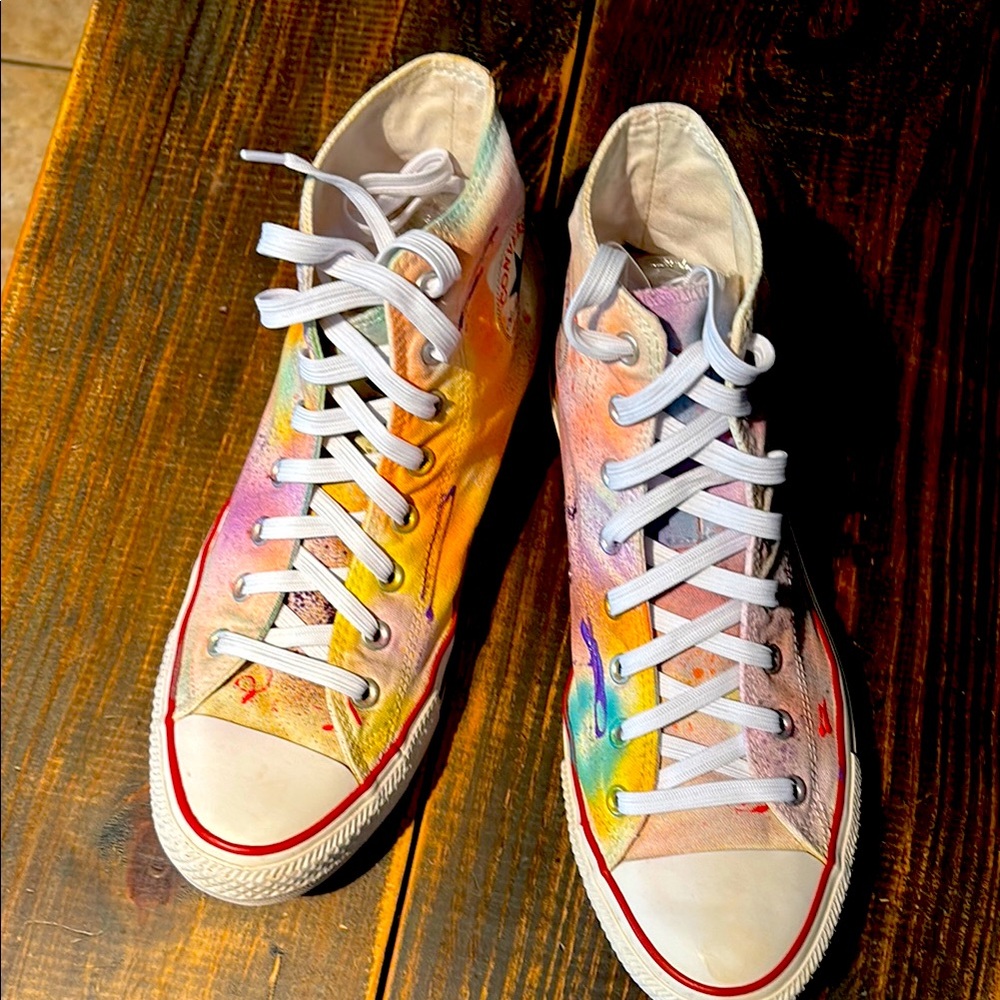 Colorful High-Top Sneakers